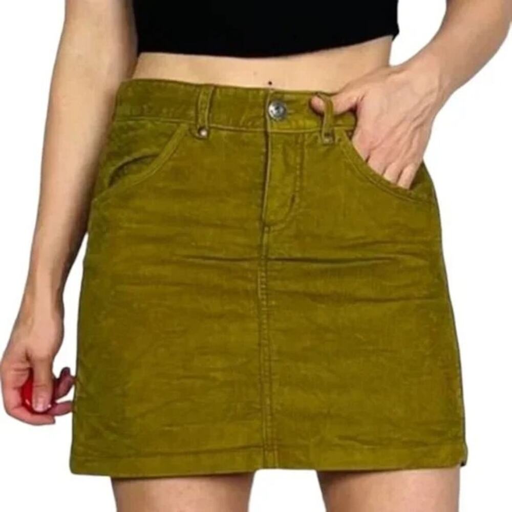 Athleta Kaleidoscope Corduroy Skirt Mini Old Gold Women's Size 4